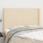 vidaXL Kopfteil mit Ohren Creme 147x16x118/128 cm Stoff vidaXL Kopfteil mit Ohren Creme 147x16x118/128 cm Stoff