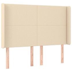 vidaXL Kopfteil mit Ohren Creme 147x16x118/128 cm Stoff