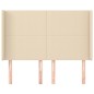 vidaXL Kopfteil mit Ohren Creme 147x16x118/128 cm Stoff vidaXL Kopfteil mit Ohren Creme 147x16x118/128 cm Stoff