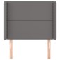 vidaXL Kopfteil mit Ohren Grau 83x16x118/128 cm Kunstleder vidaXL Kopfteil mit Ohren Grau 83x16x118/128 cm Kunstleder