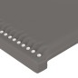 vidaXL Kopfteil mit Ohren Grau 83x16x118/128 cm Kunstleder vidaXL Kopfteil mit Ohren Grau 83x16x118/128 cm Kunstleder