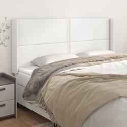 vidaXL Kopfteil mit Ohren Weiß 163x16x118/128 cm Kunstleder