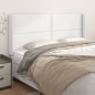 vidaXL Kopfteil mit Ohren Weiß 203x16x118/128 cm Kunstleder