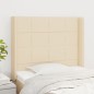 vidaXL Kopfteil mit Ohren Creme 103x16x118/128 cm Stoff