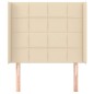 vidaXL Kopfteil mit Ohren Creme 103x16x118/128 cm Stoff