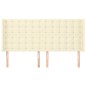 vidaXL Kopfteil mit Ohren Creme 163x16x118/128 cm Kunstleder