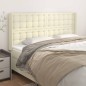 vidaXL Kopfteil mit Ohren Creme 183x16x118/128 cm Kunstleder vidaXL Kopfteil mit Ohren Creme 183x16x118/128 cm Kunstleder
