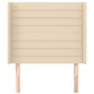 vidaXL Kopfteil mit Ohren Creme 83x16x118/128 cm Stoff vidaXL Kopfteil mit Ohren Creme 83x16x118/128 cm Stoff