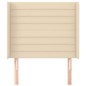 vidaXL Kopfteil mit Ohren Creme 103x16x118/128 cm Stoff vidaXL Kopfteil mit Ohren Creme 103x16x118/128 cm Stoff