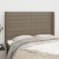 vidaXL Kopfteil mit Ohren Taupe 147x16x118/128 cm Stoff