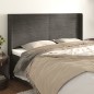 vidaXL Kopfteil mit Ohren Dunkelgrau 183x16x118/128 cm Samt