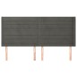 vidaXL Kopfteil mit Ohren Dunkelgrau 183x16x118/128 cm Samt