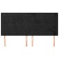 vidaXL Kopfteil mit Ohren Schwarz 203x16x118/128 cm Samt