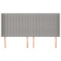vidaXL Kopfteil mit Ohren Hellgrau 163x16x118/128 cm Stoff