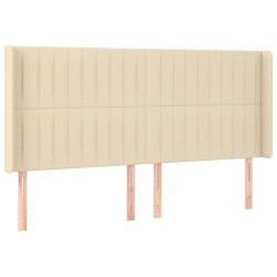 vidaXL Kopfteil mit Ohren Creme 203x16x118/128 cm Stoff