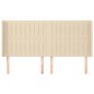 vidaXL Kopfteil mit Ohren Creme 203x16x118/128 cm Stoff