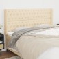 vidaXL Kopfteil mit Ohren Creme 183x16x118/128 cm Stoff vidaXL Kopfteil mit Ohren Creme 183x16x118/128 cm Stoff