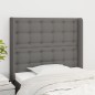 vidaXL Kopfteil mit Ohren Dunkelgrau 83x16x118/128 cm Stoff vidaXL Kopfteil mit Ohren Dunkelgrau 83x16x118/128 cm Stoff