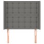 vidaXL Kopfteil mit Ohren Dunkelgrau 83x16x118/128 cm Stoff vidaXL Kopfteil mit Ohren Dunkelgrau 83x16x118/128 cm Stoff