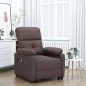 vidaXL Massagesessel mit Aufstehhilfe Dunkelbraun Stoff vidaXL Massagesessel mit Aufstehhilfe Dunkelbraun Stoff