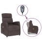 vidaXL Massagesessel mit Aufstehhilfe Dunkelbraun Stoff vidaXL Massagesessel mit Aufstehhilfe Dunkelbraun Stoff