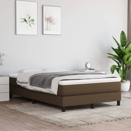 vidaXL Boxspringbett Dunkelbraun 120x200 cm Stoff