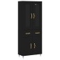 Highboard Schwarz 69,5x34x180 cm Holzwerkstoff Highboard Schwarz 69,5x34x180 cm Holzwerkstoff