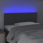 vidaXL LED Kopfteil Dunkelgrau 80x5x78/88 cm Stoff