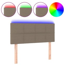 vidaXL LED Kopfteil Taupe 90x5x78/88 cm Stoff