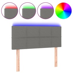 vidaXL LED Kopfteil Dunkelgrau 100x5x78/88 cm Stoff