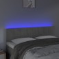 vidaXL LED Kopfteil Hellgrau 144x5x78/88 cm Samt