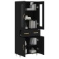 Highboard Schwarz 69,5x34x180 cm Holzwerkstoff Highboard Schwarz 69,5x34x180 cm Holzwerkstoff