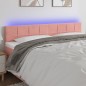 vidaXL LED Kopfteil Rosa 200x5x78/88 cm Samt vidaXL LED Kopfteil Rosa 200x5x78/88 cm Samt