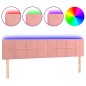 vidaXL LED Kopfteil Rosa 200x5x78/88 cm Samt vidaXL LED Kopfteil Rosa 200x5x78/88 cm Samt