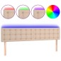 vidaXL LED Kopfteil Cappuccino-Braun 180x5x78/88 cm Kunstleder vidaXL LED Kopfteil Cappuccino-Braun 180x5x78/88 cm Kunstleder