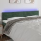 vidaXL LED Kopfteil Dunkelgrün 160x5x78/88 cm Samt
