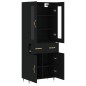 Highboard Schwarz 69,5x34x180 cm Holzwerkstoff Highboard Schwarz 69,5x34x180 cm Holzwerkstoff