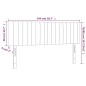 vidaXL LED Kopfteil Blau 144x5x78/88 cm Stoff vidaXL LED Kopfteil Blau 144x5x78/88 cm Stoff
