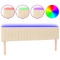 vidaXL LED Kopfteil Creme 160x5x78/88 cm Stoff