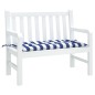 Gartenbank-Auflage Blau & Weiß Gestreift 100x50x7 cm Gartenbank-Auflage Blau & Weiß Gestreift 100x50x7 cm