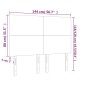 vidaXL LED Kopfteil Taupe 144x5x118/128 cm Stoff vidaXL LED Kopfteil Taupe 144x5x118/128 cm Stoff