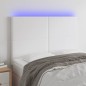 vidaXL LED Kopfteil Weiß 144x5x118/128 cm Kunstleder vidaXL LED Kopfteil Weiß 144x5x118/128 cm Kunstleder