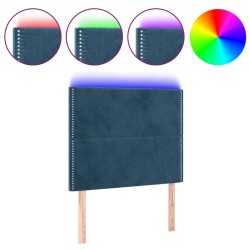 vidaXL LED Kopfteil Dunkelblau 90x5x118/128 cm Samt