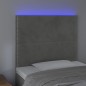 vidaXL LED Kopfteil Hellgrau 100x5x118/128 cm Samt vidaXL LED Kopfteil Hellgrau 100x5x118/128 cm Samt