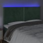 vidaXL LED Kopfteil Dunkelgrün 180x5x118/128 cm Samt vidaXL LED Kopfteil Dunkelgrün 180x5x118/128 cm Samt