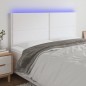 vidaXL LED Kopfteil Weiß 180x5x118/128 cm Kunstleder vidaXL LED Kopfteil Weiß 180x5x118/128 cm Kunstleder