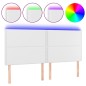 vidaXL LED Kopfteil Weiß 180x5x118/128 cm Kunstleder vidaXL LED Kopfteil Weiß 180x5x118/128 cm Kunstleder