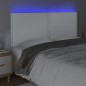 vidaXL LED Kopfteil Weiß 180x5x118/128 cm Kunstleder vidaXL LED Kopfteil Weiß 180x5x118/128 cm Kunstleder