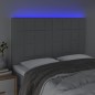 vidaXL LED Kopfteil Hellgrau 144x5x118/128 cm Stoff vidaXL LED Kopfteil Hellgrau 144x5x118/128 cm Stoff
