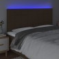 vidaXL LED Kopfteil Dunkelbraun 180x5x118/128 cm Stoff vidaXL LED Kopfteil Dunkelbraun 180x5x118/128 cm Stoff